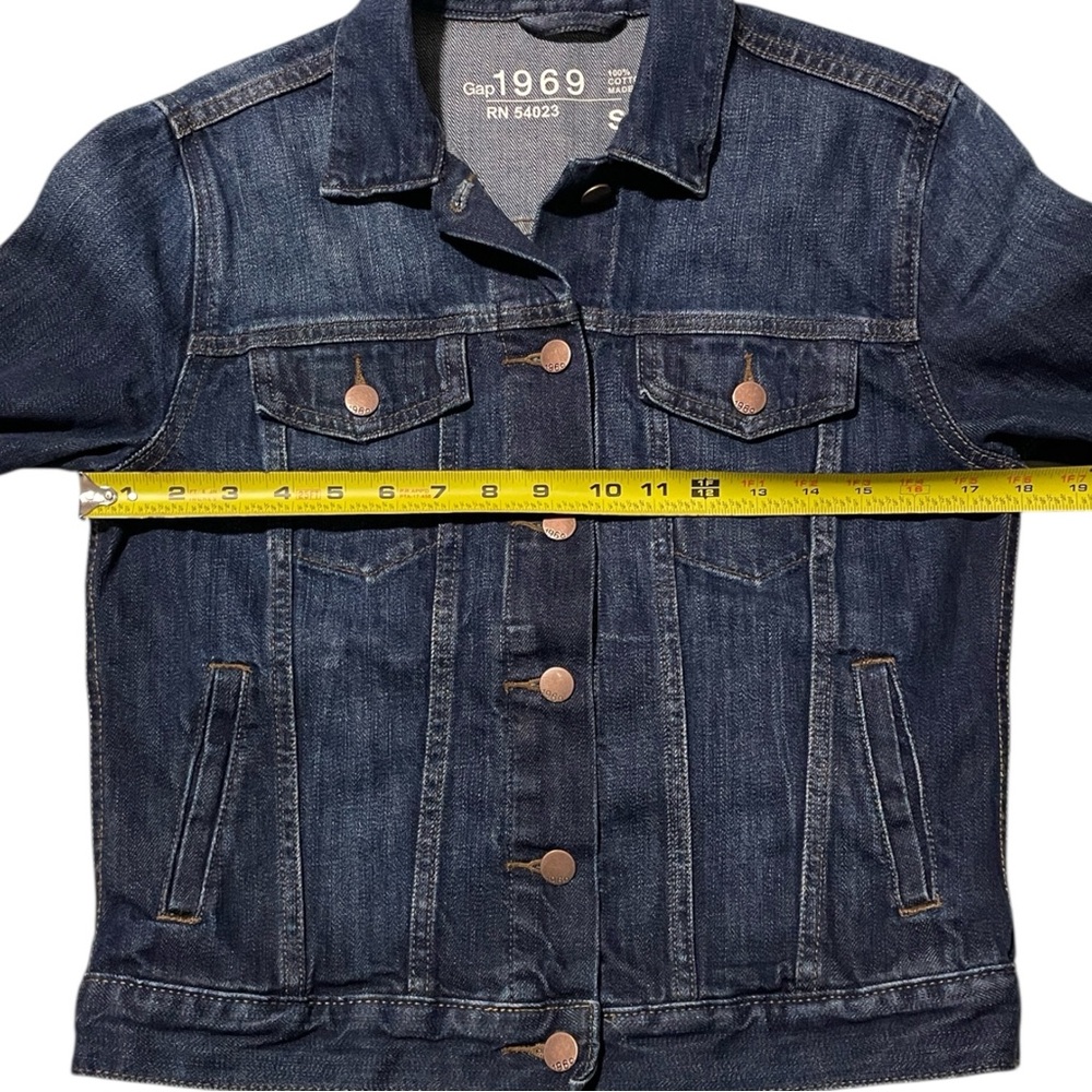 GAP 1969 Classic Denim Jacket dark wash, size S - Picture 6 of 8